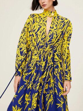 Proenza Schouler Degrade Floral Long Sleeve Dress